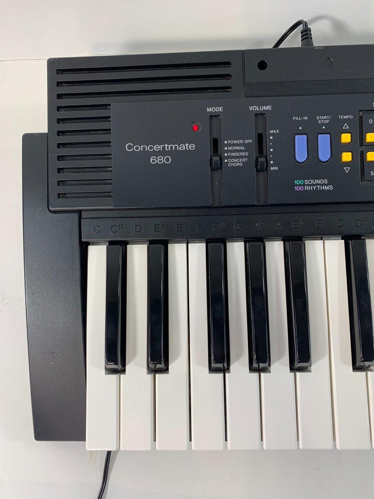 Radio Shack Concertmate 680 49 Key Electronic Keyboard with AC Adapter - Tested