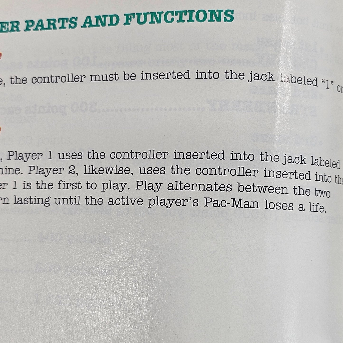 PAC-MAN (Nintendo Entertainment System, 1990) Gold Instruction Booklet Only