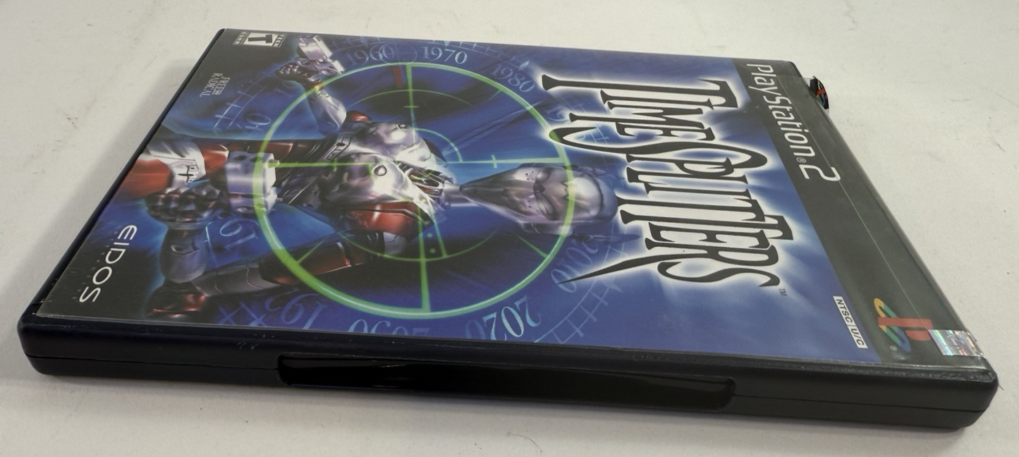 TimeSplitters (Sony PlayStation 2, 2000) Game Case Manual - Tested and Working