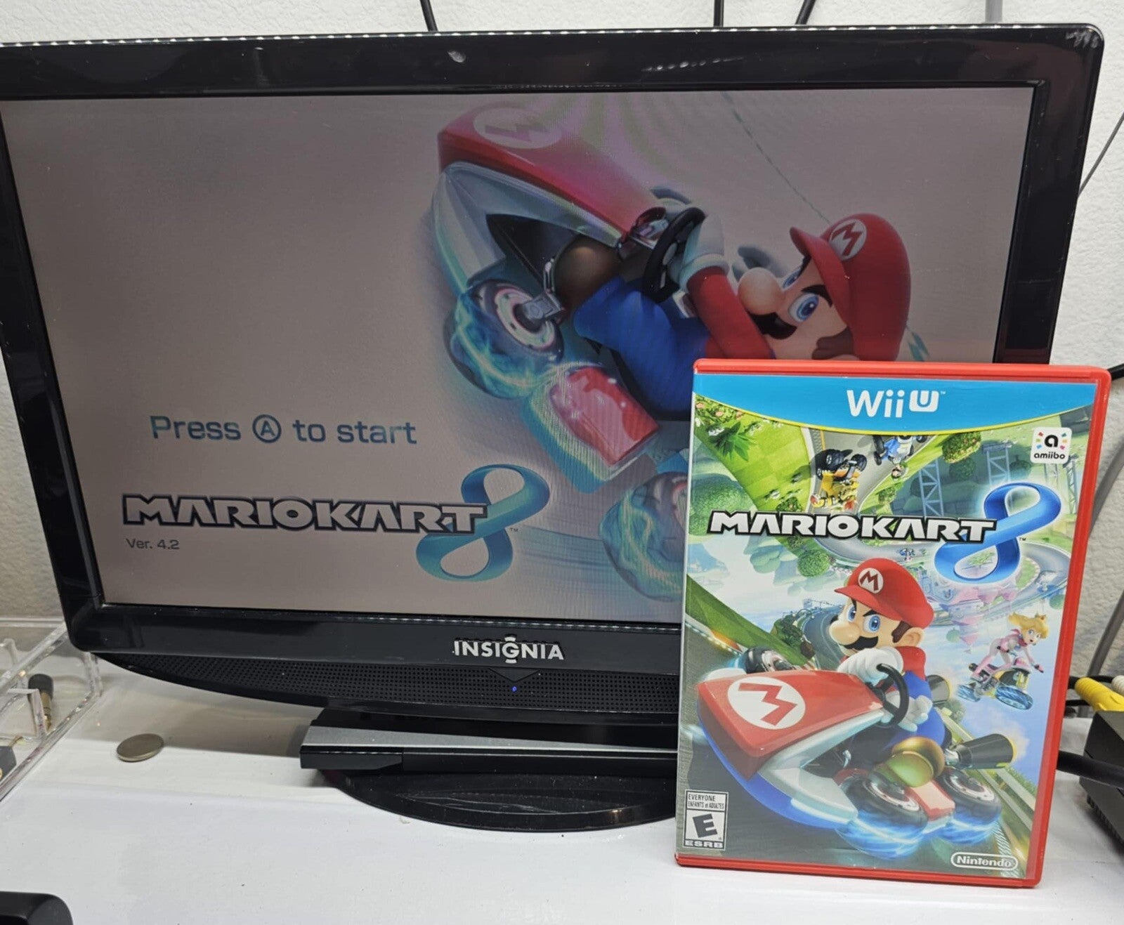 Mario Kart 8 (Nintendo Wii U, 2014) Game Case Manual Insert - Tested and Working