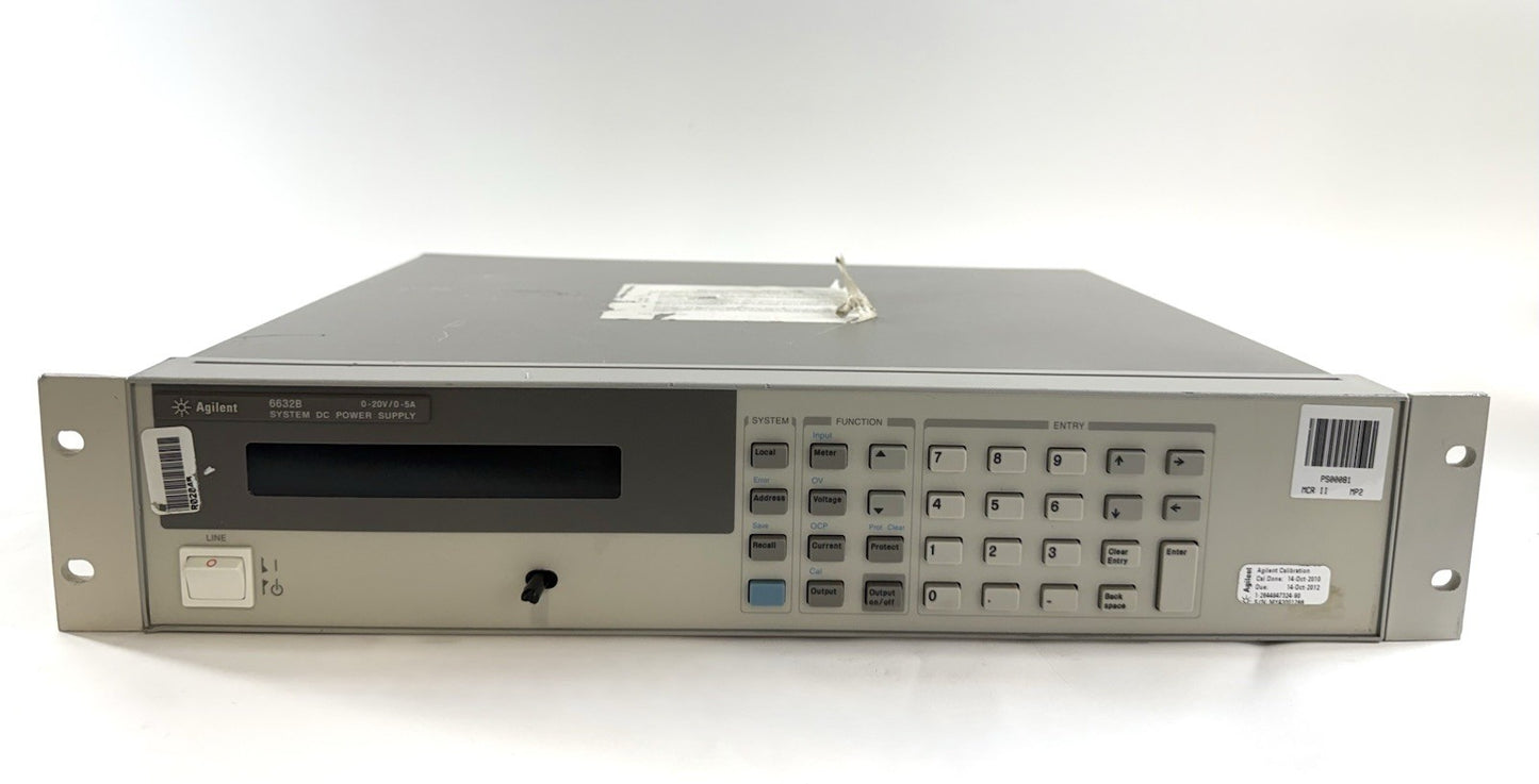 HP (Agilent/Keysight) 6632B System DC Power Supply 20V, 5A - Tested and Working