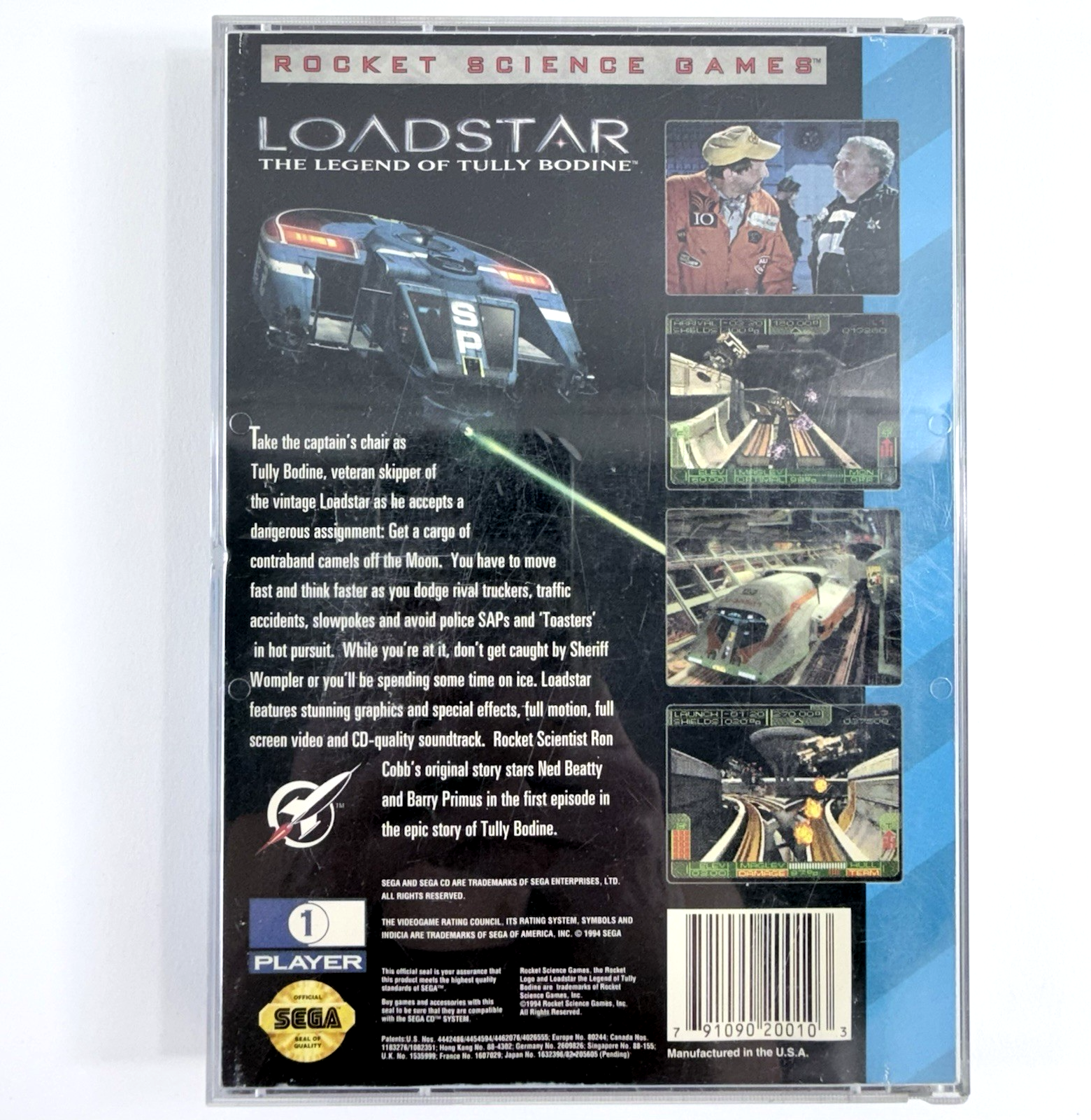 Loadstar: The Legend of Tully Bodine (Sega CD, 1994) Game and Case - Tested