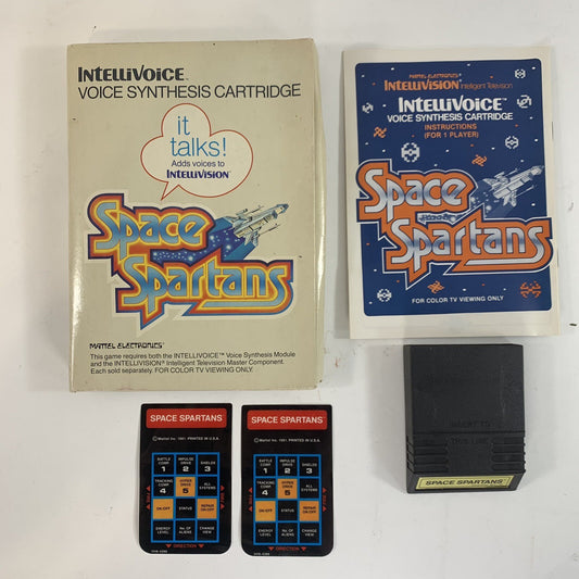 Space Spartans (Intellivision, 1982) Game Box Manual Overlays Complete
