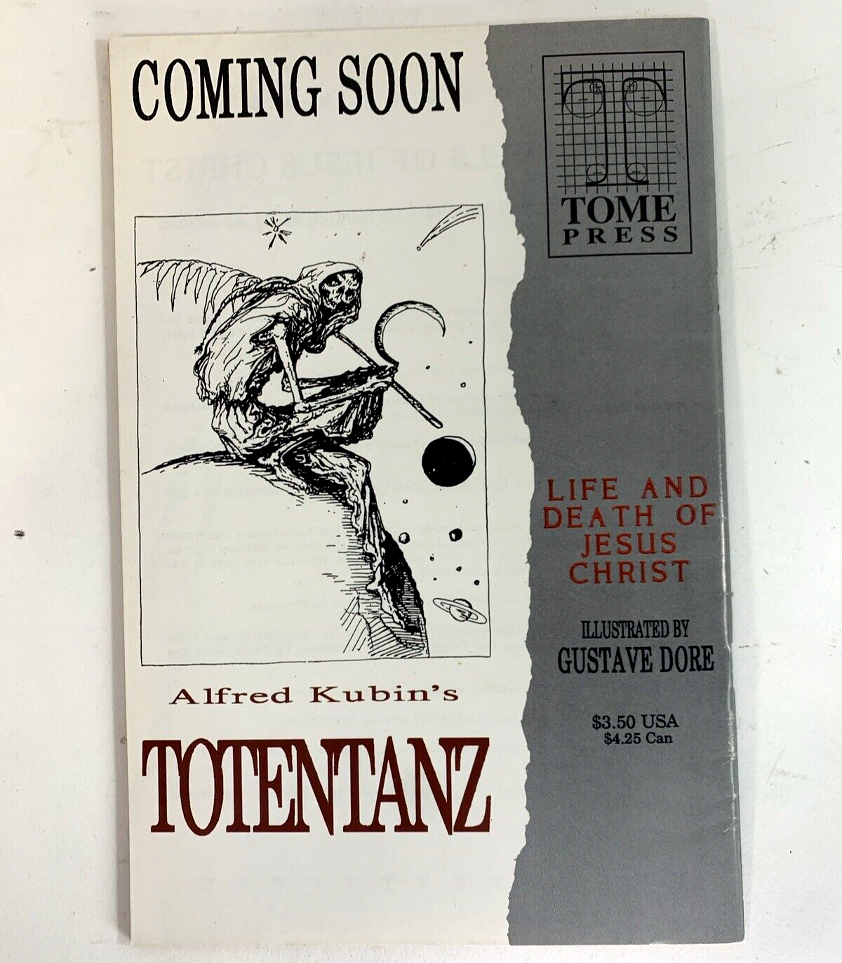 Life and Death of Jesus Christ #1 (Tome Press, 1991) Canadian Religious Comic