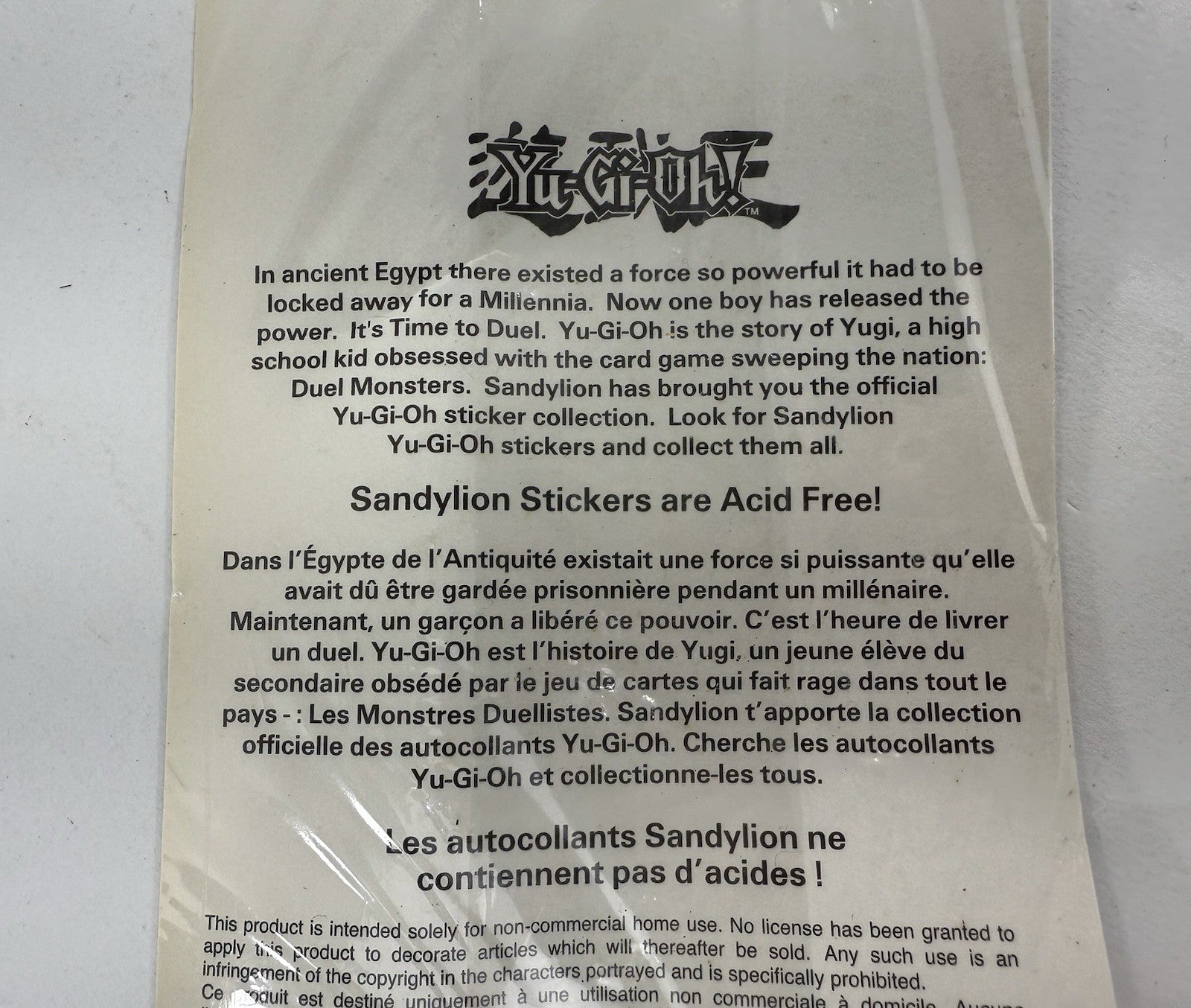 Sandy Lion 1996 Yu-Gi-Oh! Anime Stickers Series #1 - New/Sealed