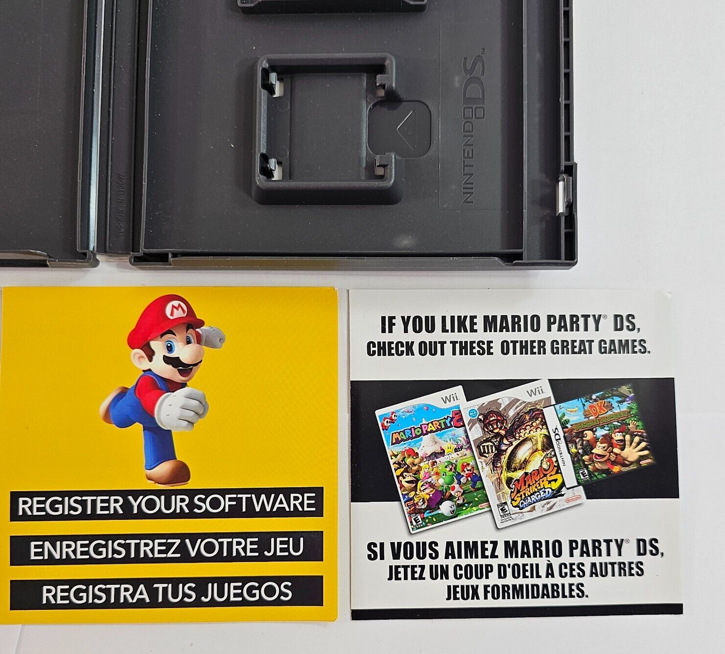 Mario Party DS (Nintendo DS, 2007) Case, Manual, Inserts Only - No Game