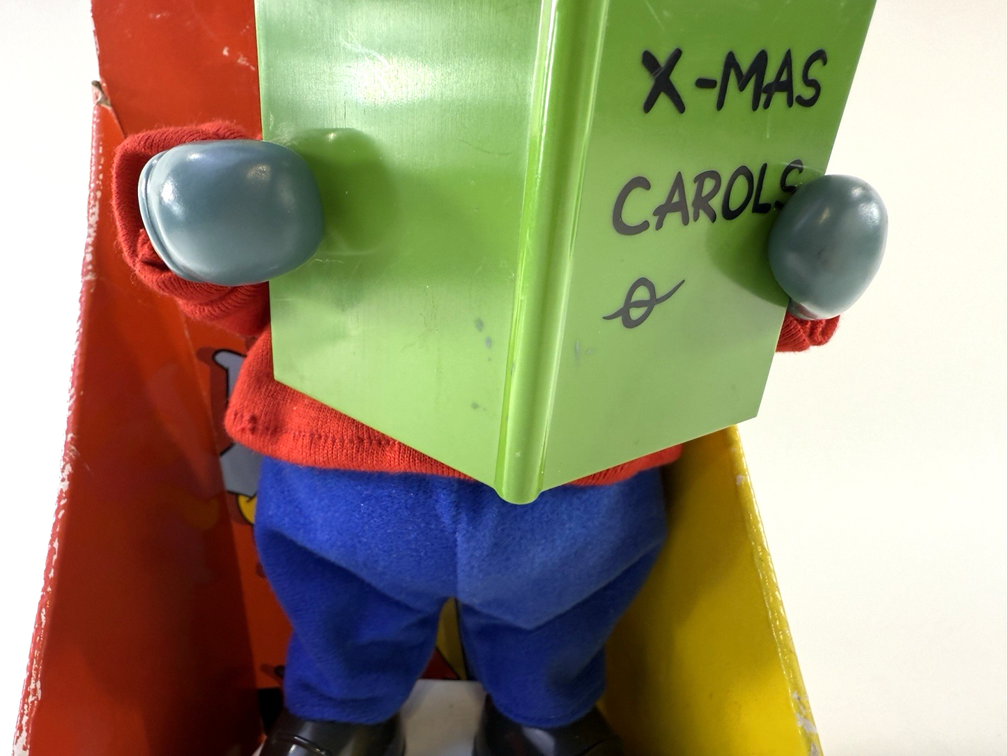 Gemmy 2002 Simpsons 12" Caroling Bart Animated Figure In Box - Read