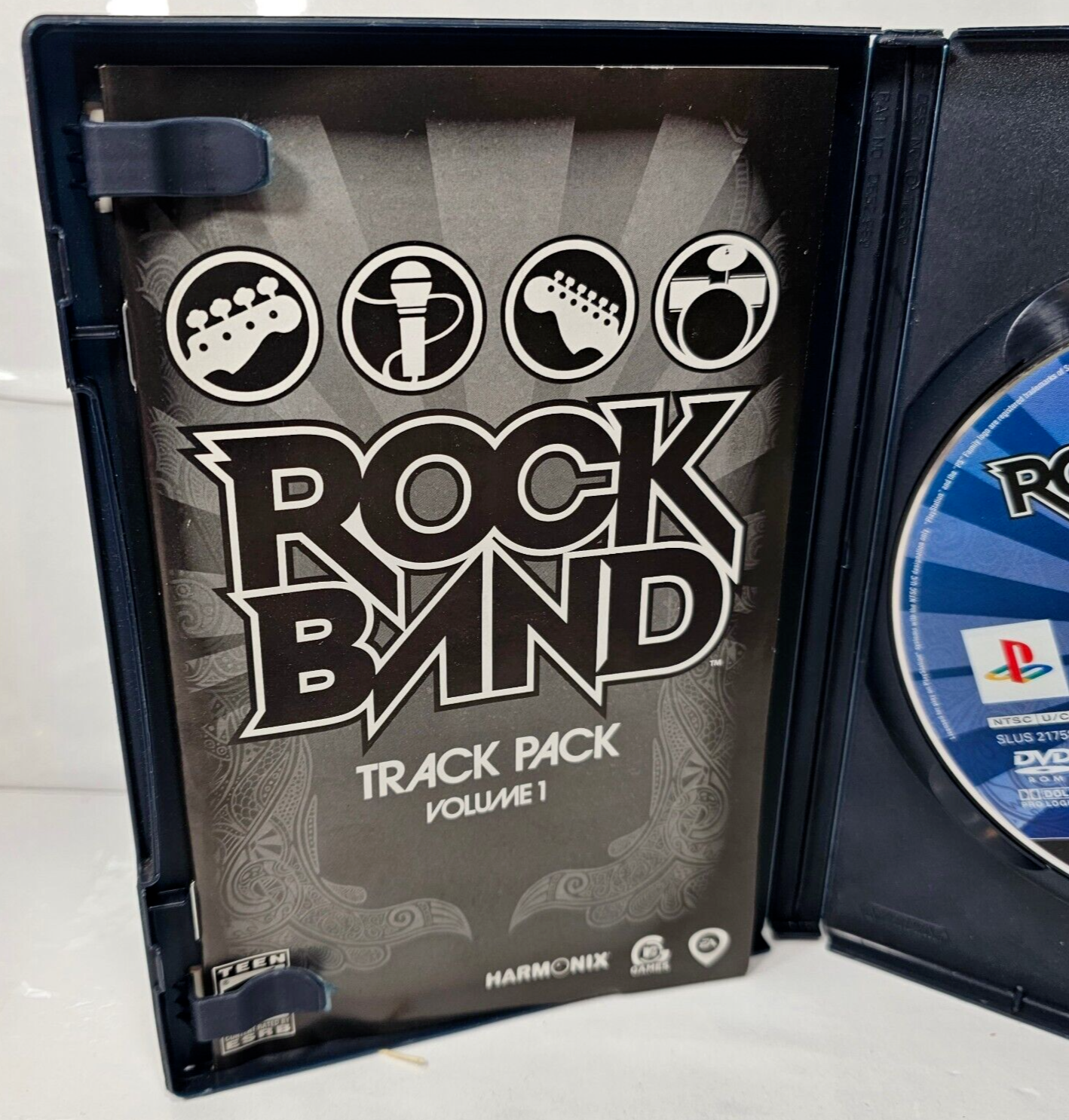 Rock Band: Track Pack Vol. 1  (PlayStation 2, 2008) Game Case Manual - Tested