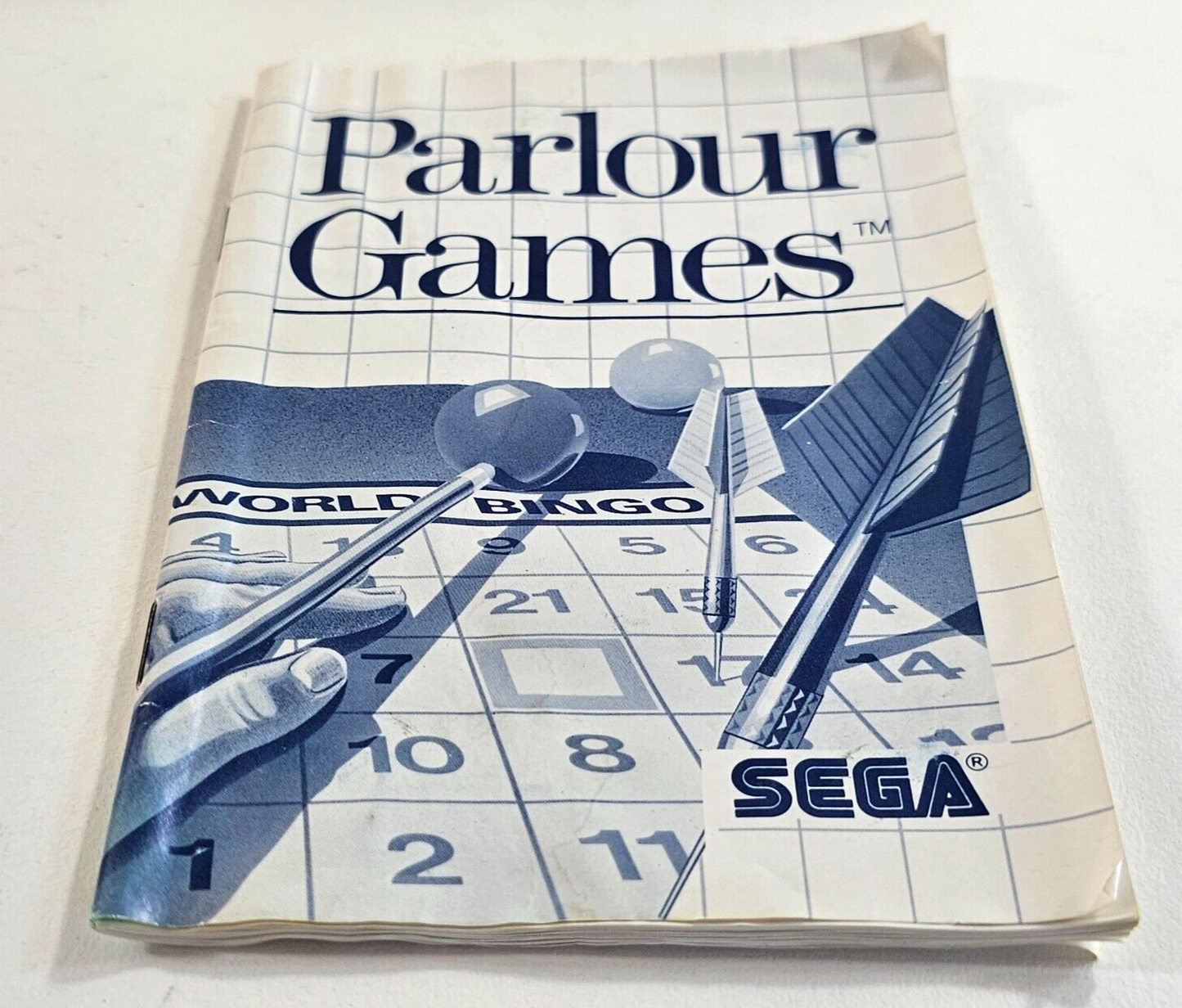 Parlour Games (Sega Master System, 1988) Game Case Manual - Tested and Working