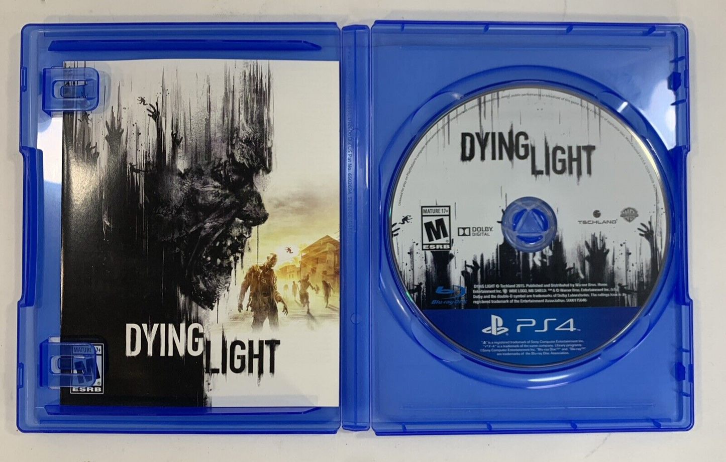 Dying Light (Sony PlayStation 4, 2015) Game Case Manual Insert - Tested
