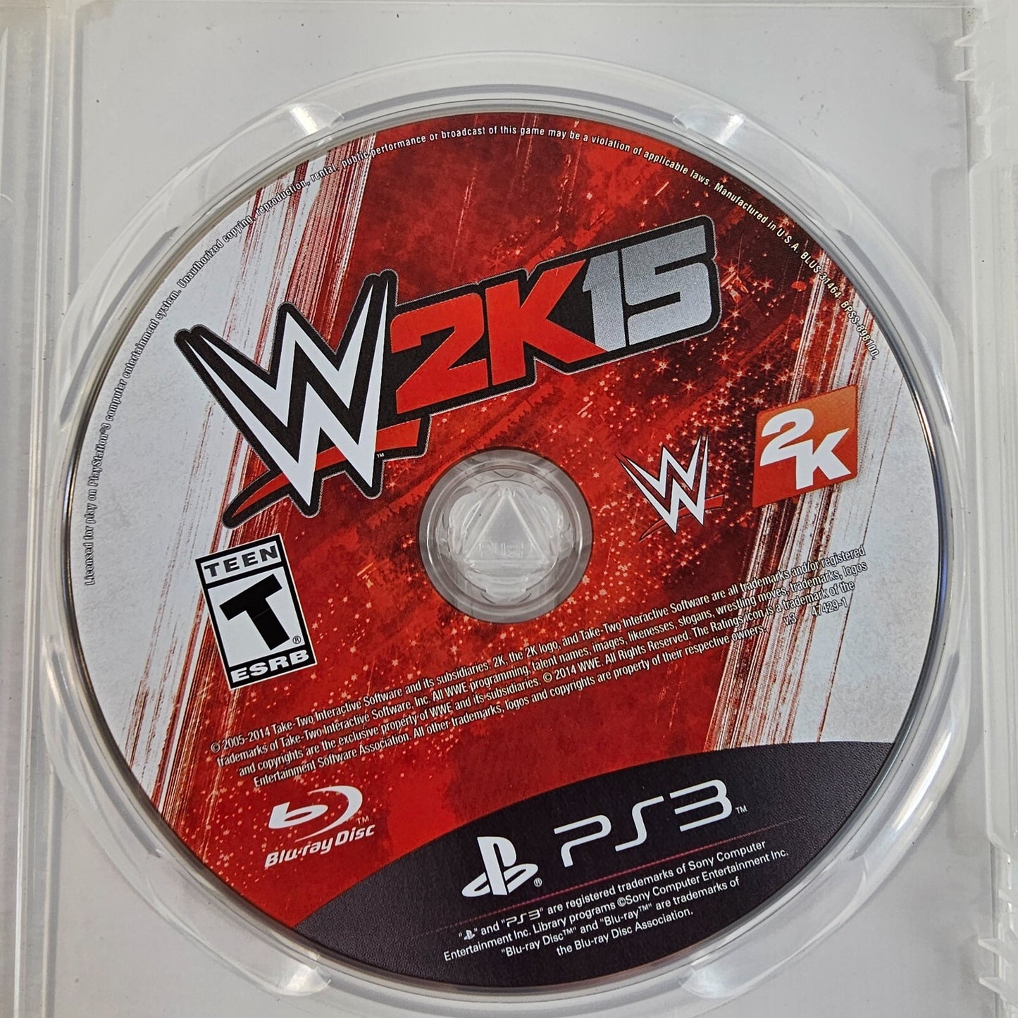 WWE 2K15 (Sony PlayStation 3, 2014) Game Case Manual Inserts CIB