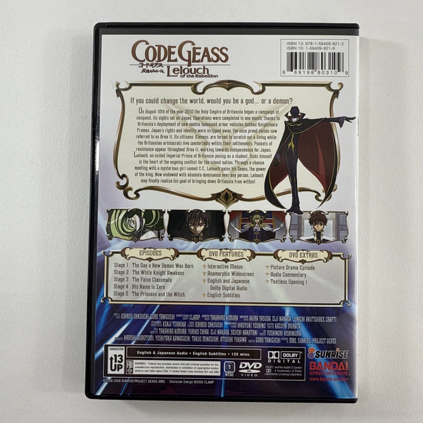 Code Geass: Lelouch of the Rebellion - Part 1 (DVD, 2008, 2-Disc Set) - Tested