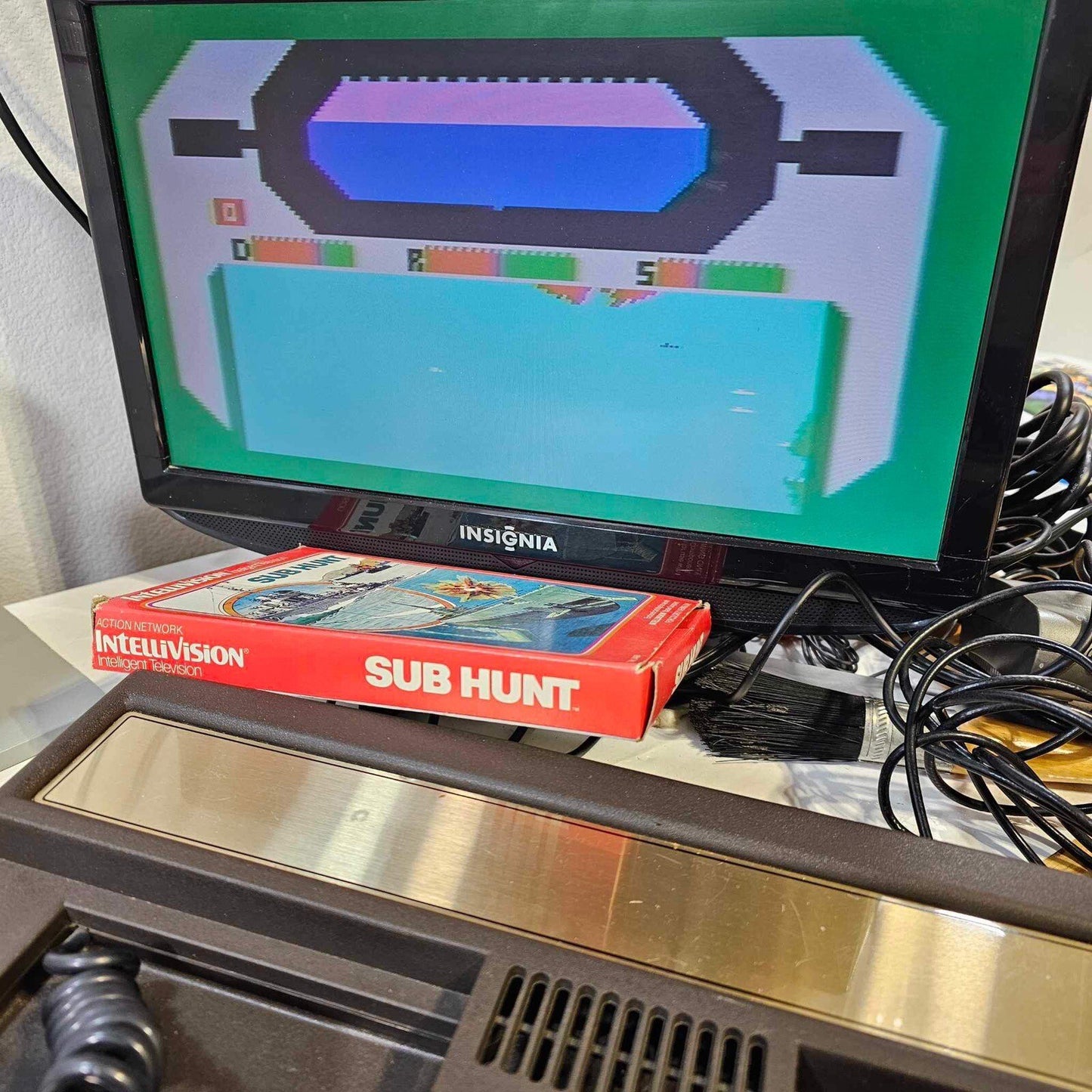 Sub Hunt (Intellivision, 1982) Game Box Manual Overlay - Tested and Working