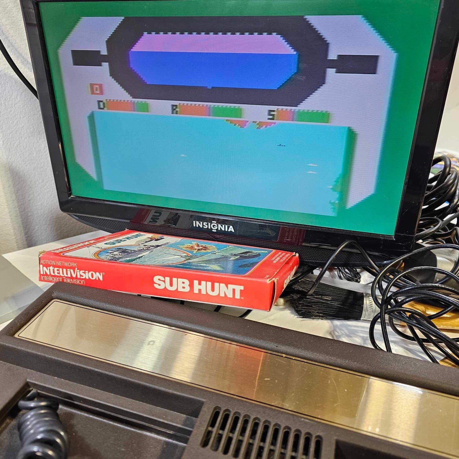 Sub Hunt (Intellivision, 1982) Game Box Manual Overlay - Tested and Working