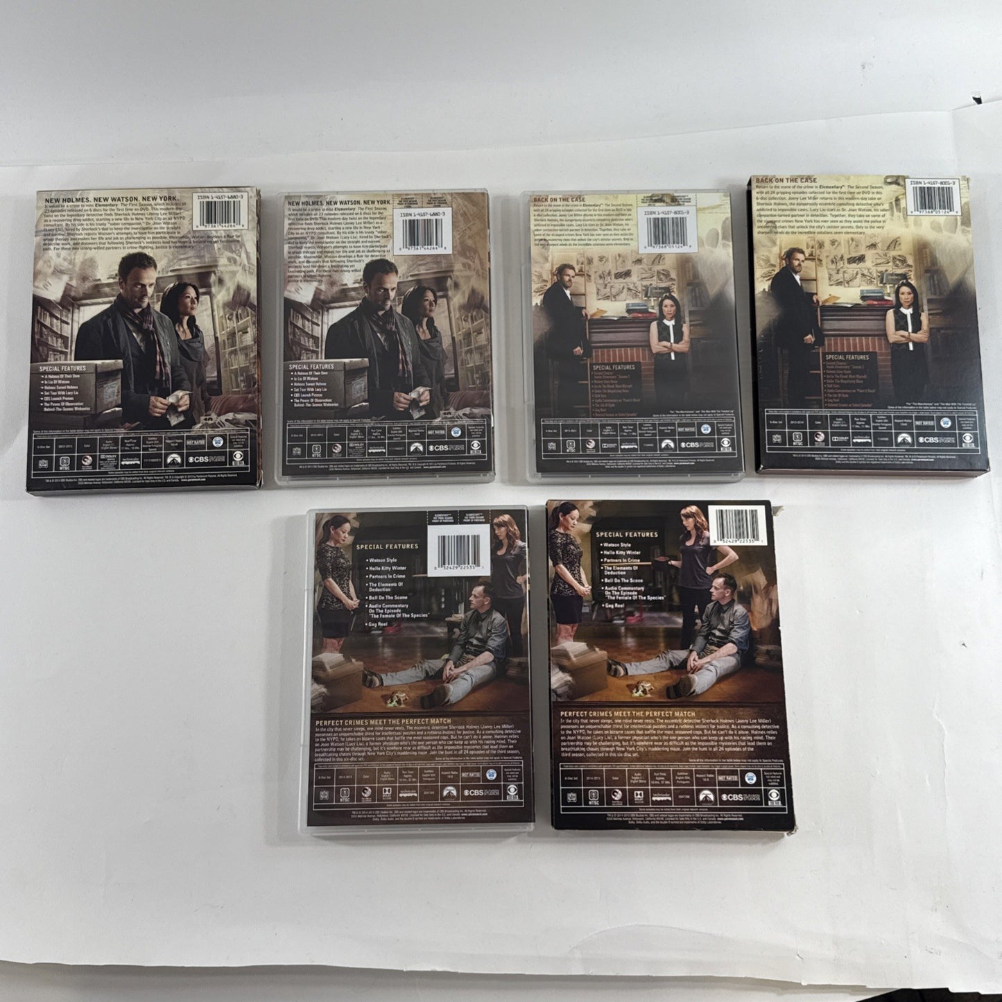 Elementary: Seasons 1-3 (DVD, 2015, 18-Disc Set) Tested and Working