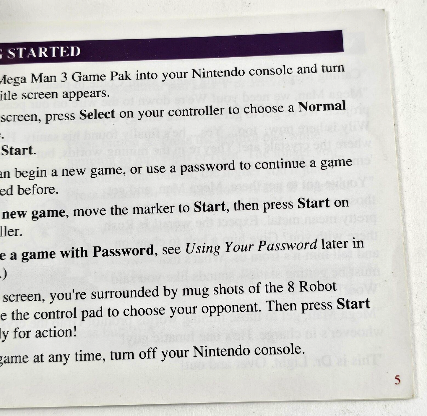 Mega Man 3 (Nintendo Entertainment System, 1990) Instructional Manual NES-XU-USA