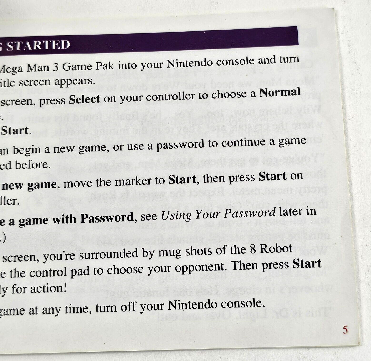 Mega Man 3 (Nintendo Entertainment System, 1990) Instructional Manual NES-XU-USA