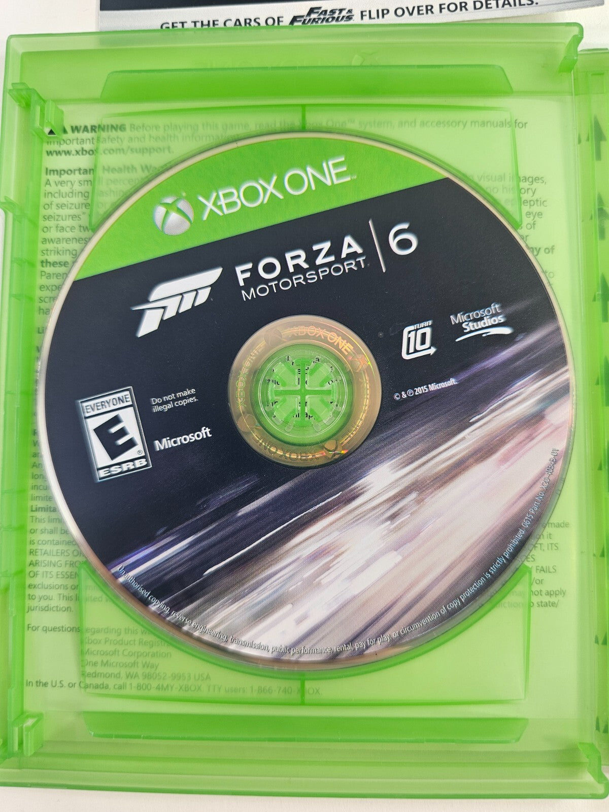 Forza Motorsport 6 (Microsoft Xbox One, 2015) Tested and Working