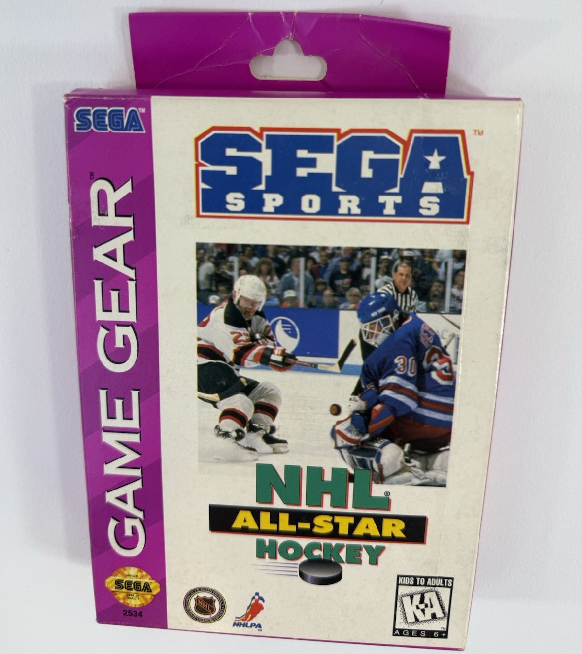 NHL All-Star Hockey (Game Gear, 1995) Box, Manual, Registration, Insert Only