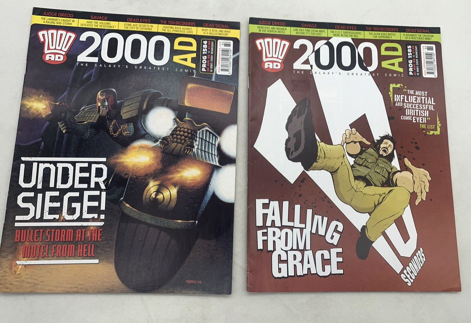 2000 AD Program Back Issues #1580- 1596 - 17 Books - Apr 08- Jul 08 Judge Dredd