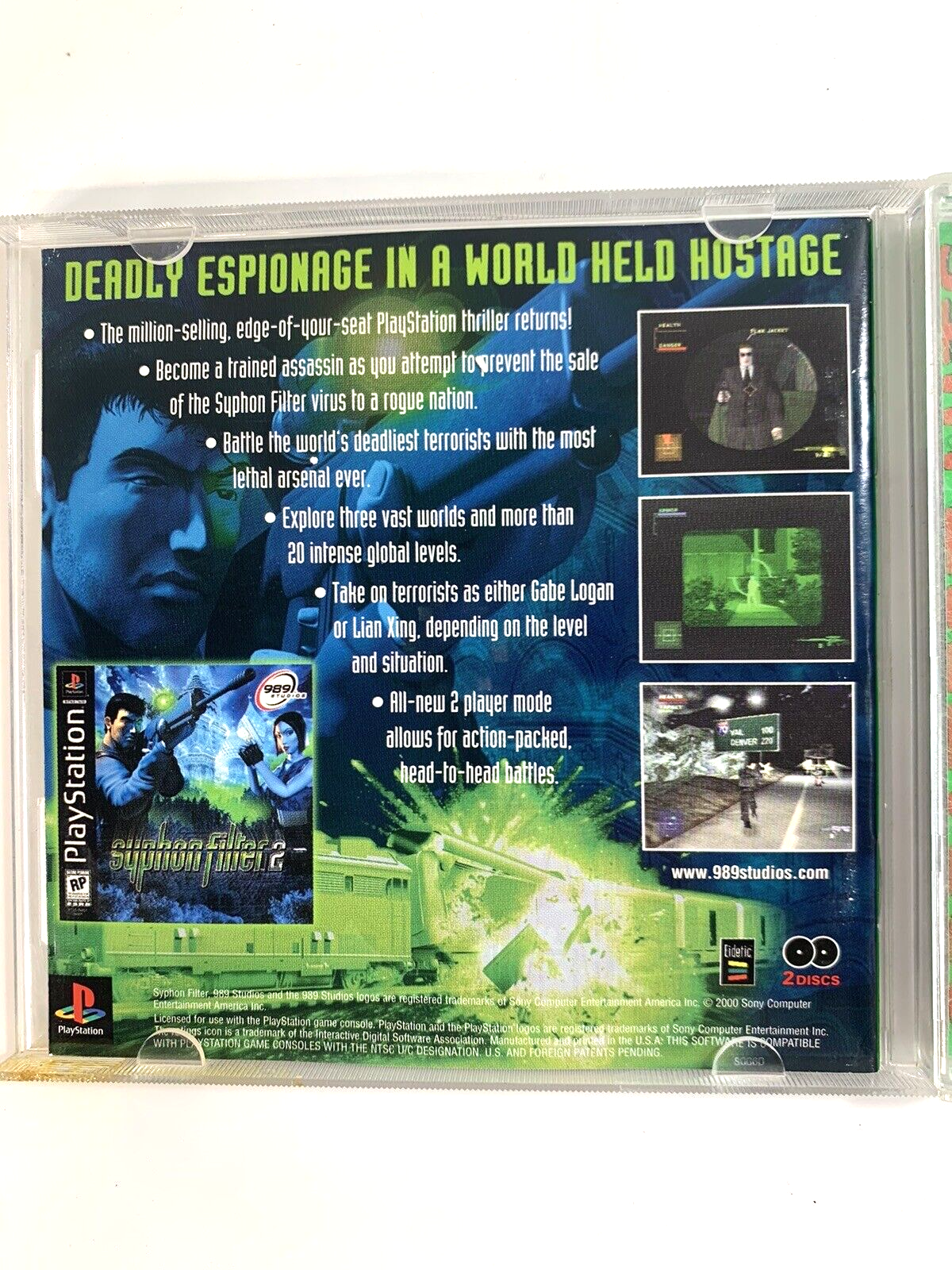 Syphon Filter (Sony PlayStation 1, 1999) Game Case Manual Complete - Tested