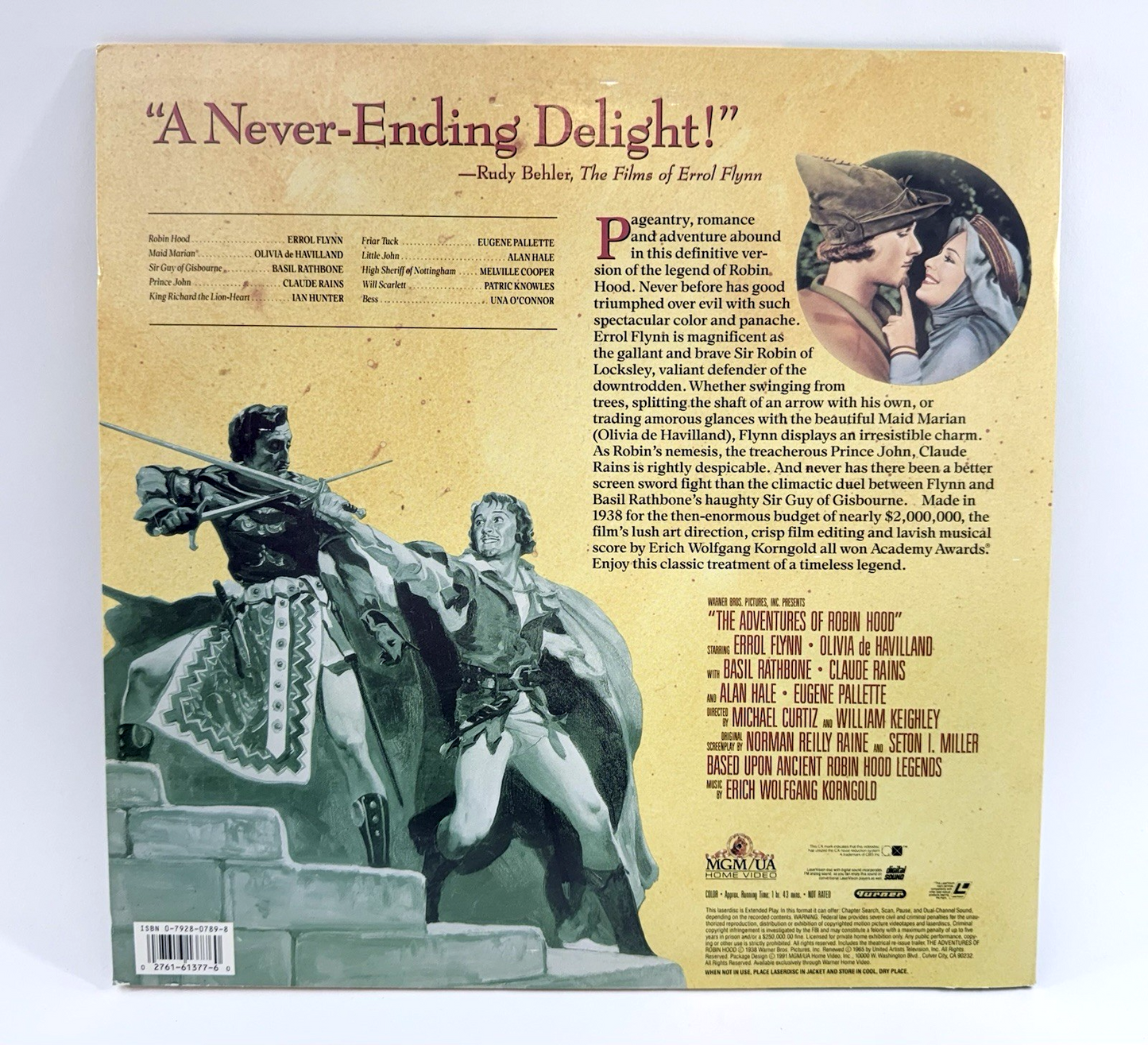 The Adventures of Robin Hood (Laserdisc, 1991) Extended Play - Errol Flynn Film