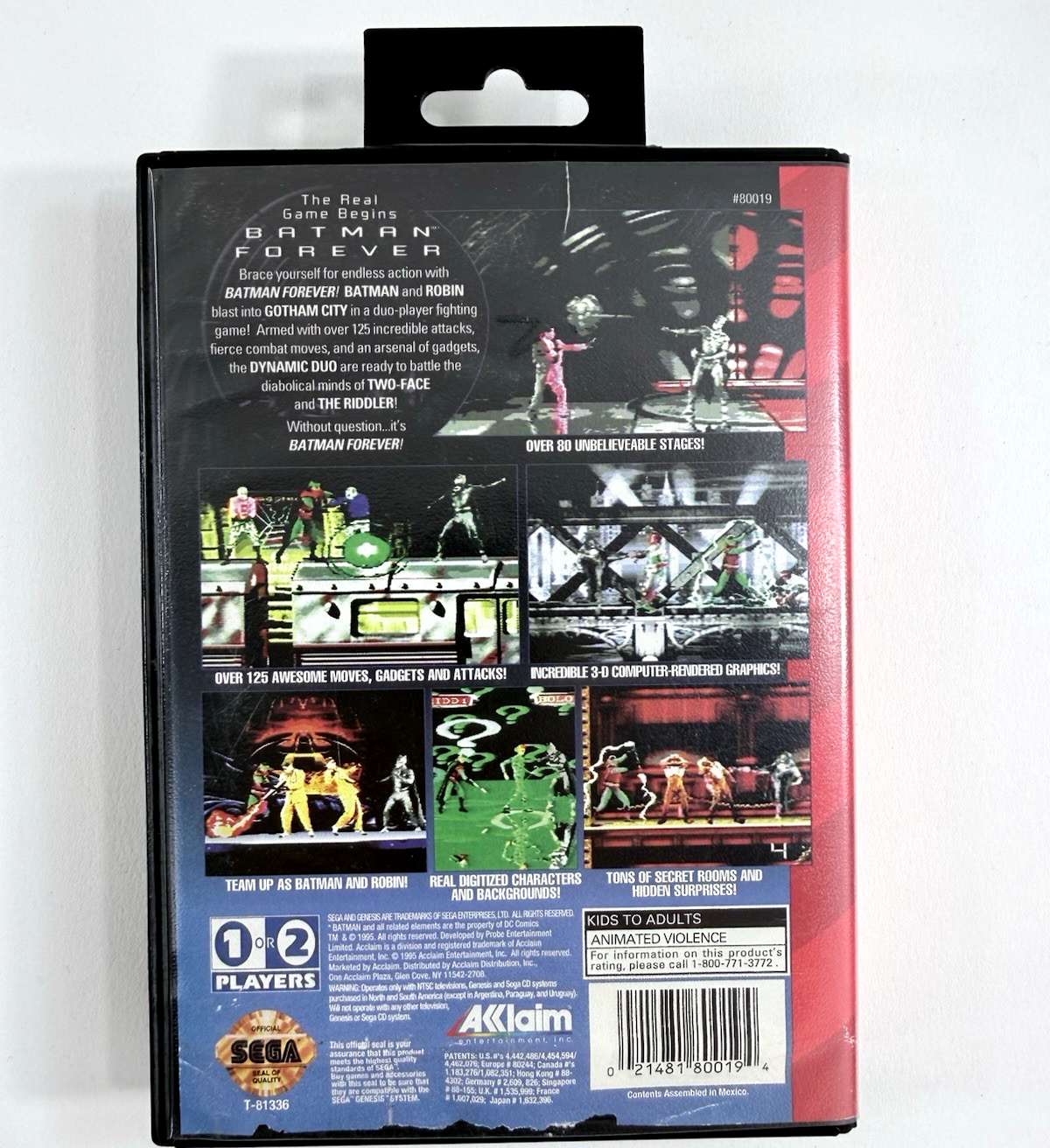 Batman Forever (Sega Genesis, 1995) Game and Case - Tested and Working