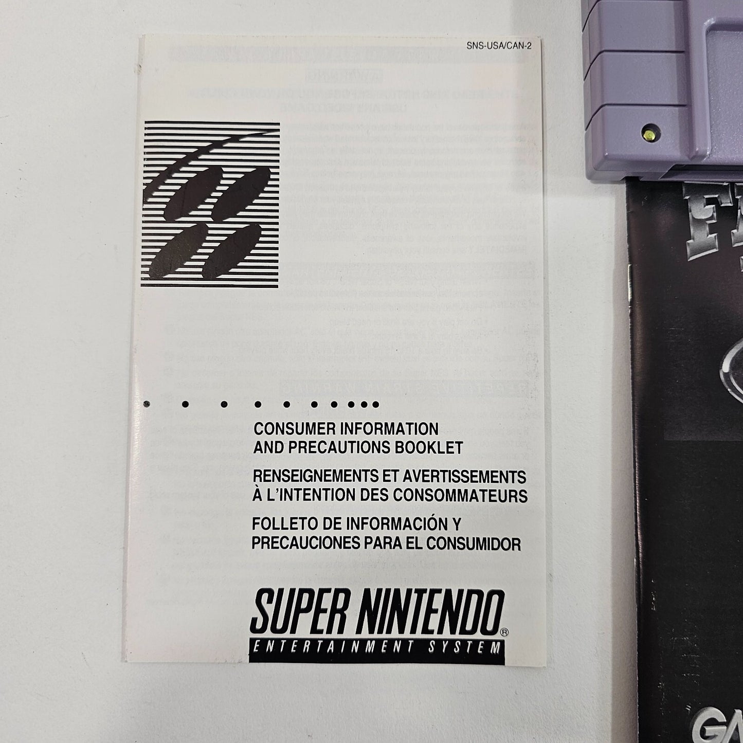 Family Feud (Super Nintendo Entertainment System, 1993) Game Box Manual Insert