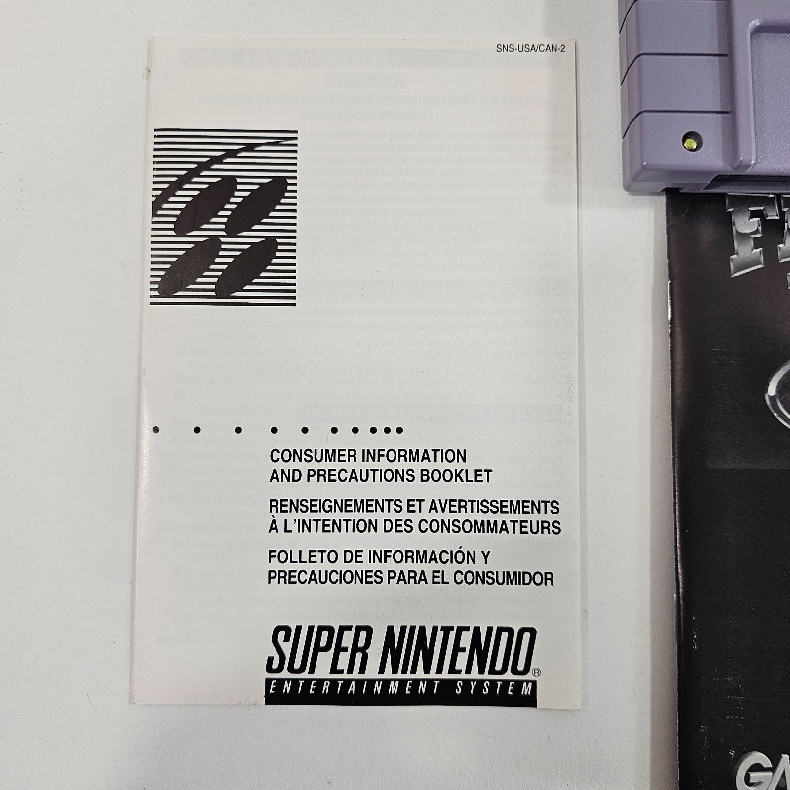 Family Feud (Super Nintendo Entertainment System, 1993) Game Box Manual Insert