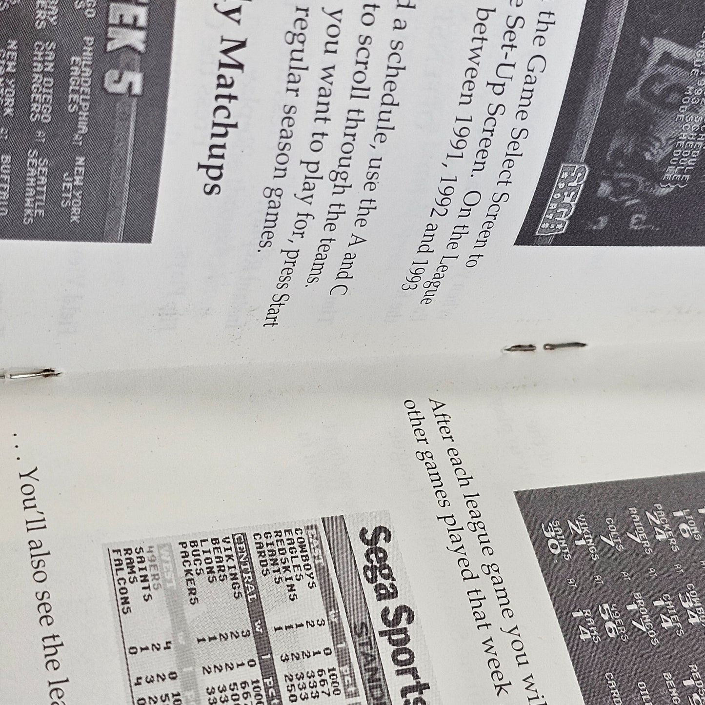 NFL Football '94 Starring Joe Montana (Sega Genesis, 1993) Game Case Manual