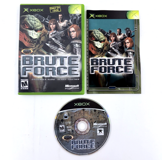 Brute Force (Microsoft Xbox, 2003) Game Case & Manual - Tested and Working