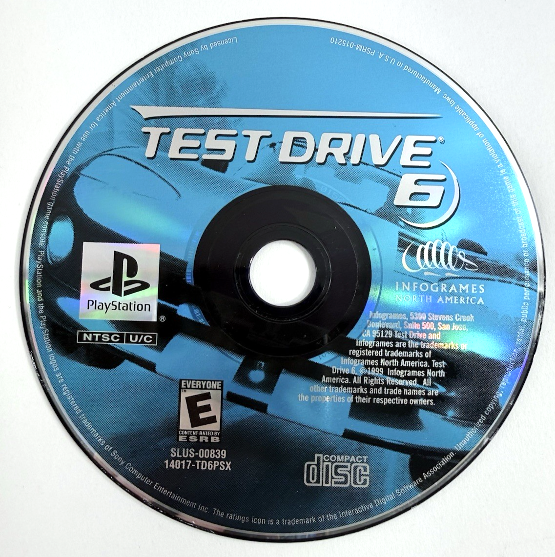 Test Drive 6 (Sony PlayStation 1, 1999) Game and Manual - Tested and Working