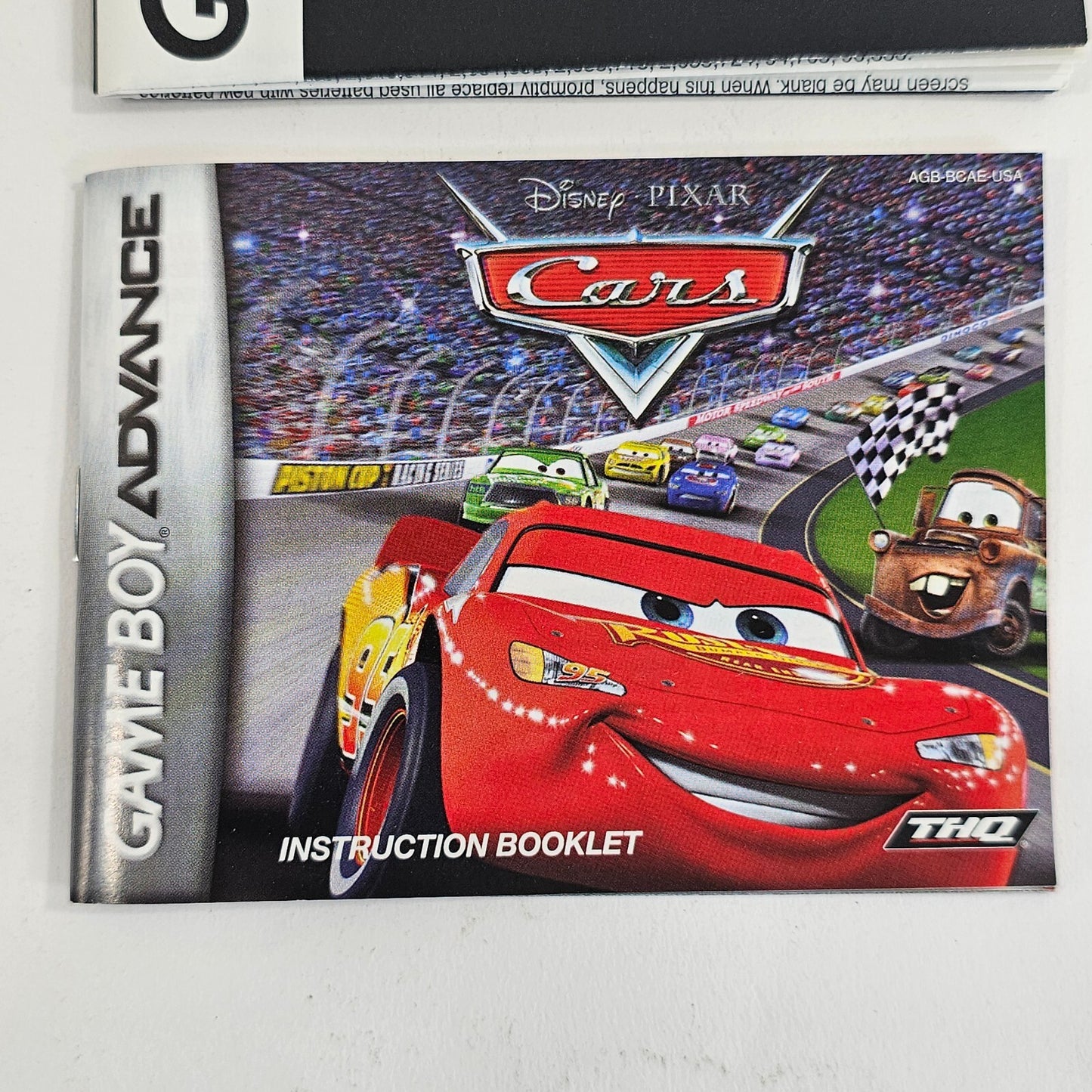 Cars (Nintendo Game Boy Advance, 2006) Game Box Manual Insert - Tested