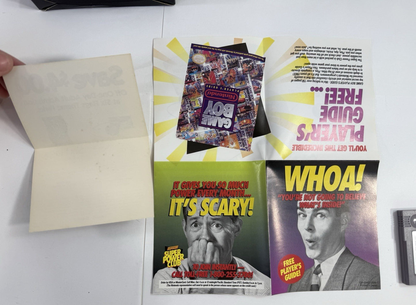 Primal Rage (Nintendo GameBoy, 1995) Game Box Manual Inserts - Tested & Working