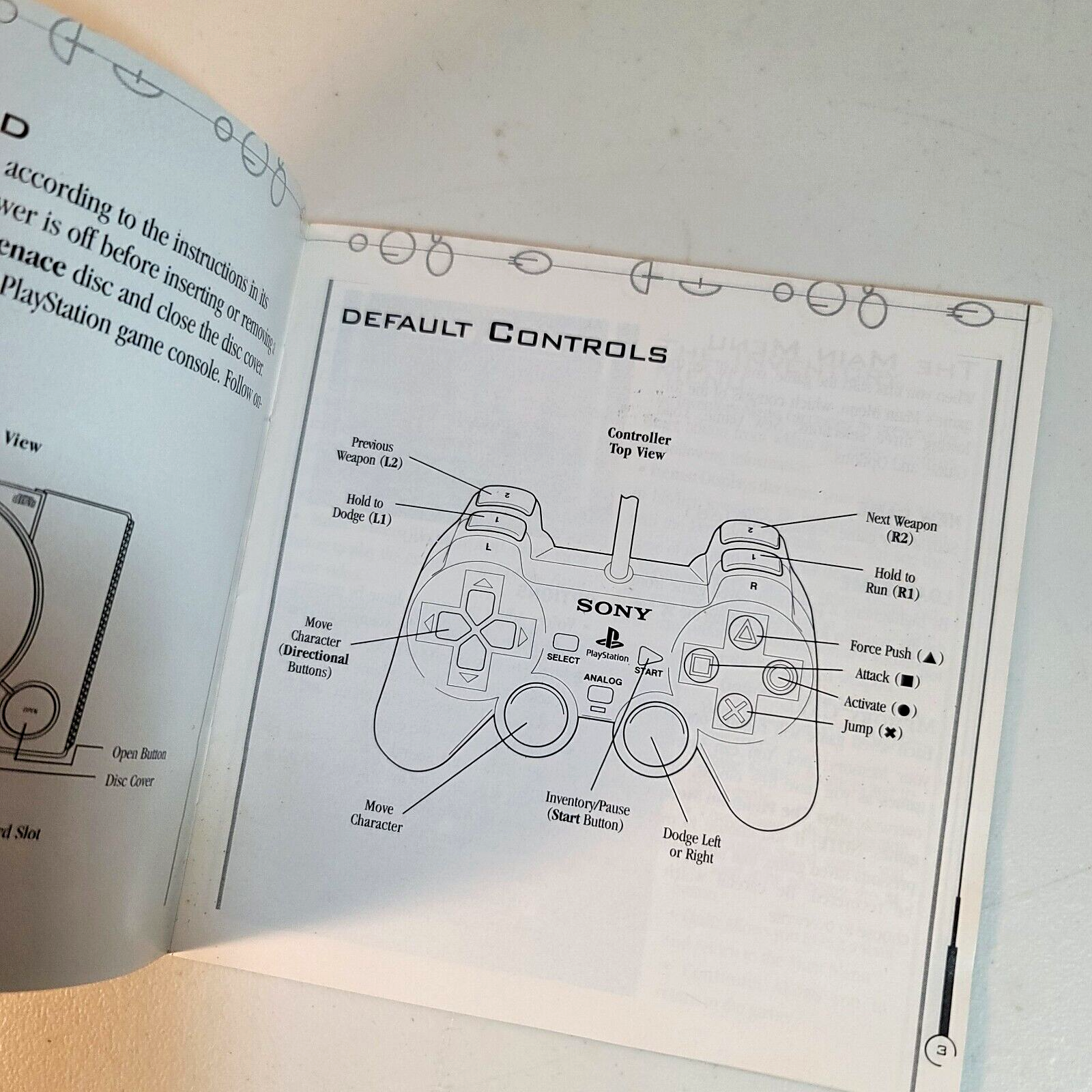 Star Wars: Episode I The Phantom Menace (PlayStation 1, 1999) Game Manual