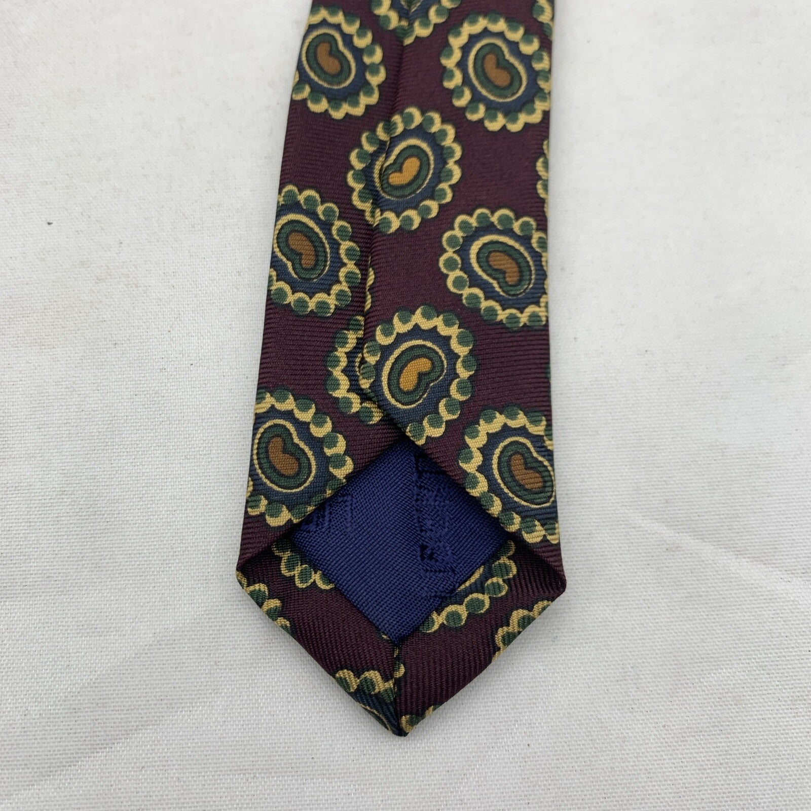 Vintage Liberty of London Tie 58” Geometric Print Silk Neck Tie - Made In USA