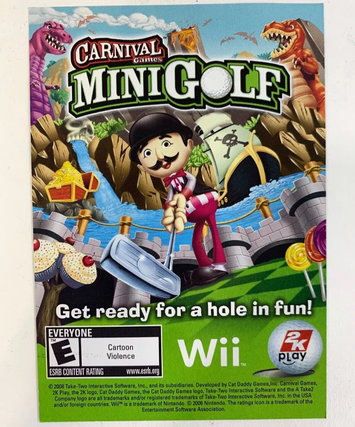 Carnival Games (Nintendo Wii, 2007) Game Case Manual Insert - Tested
