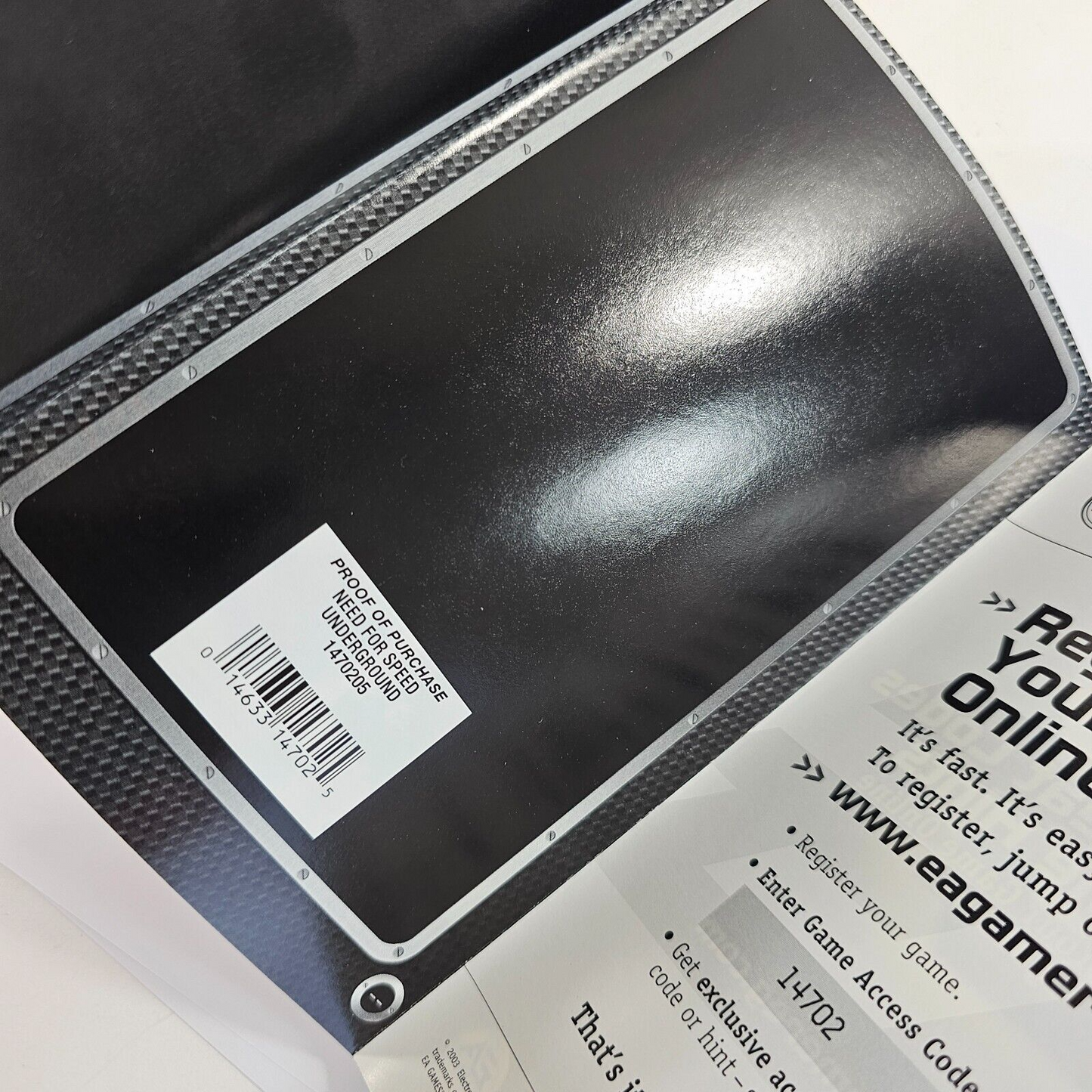 Need for Speed: Underground (Sony PlayStation 2, 2003) Game Case Manual - Tested