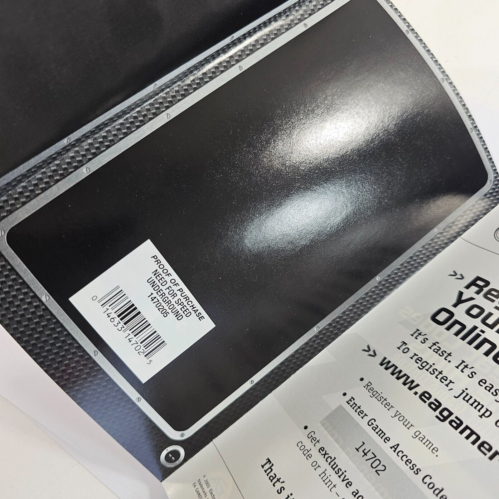 Need for Speed: Underground (Sony PlayStation 2, 2003) Game Case Manual - Tested