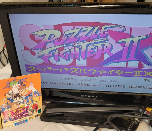 Super Puzzle Fighter 2 Turbo (JP Sega Saturn, 1996) Disc and Manual - Tested