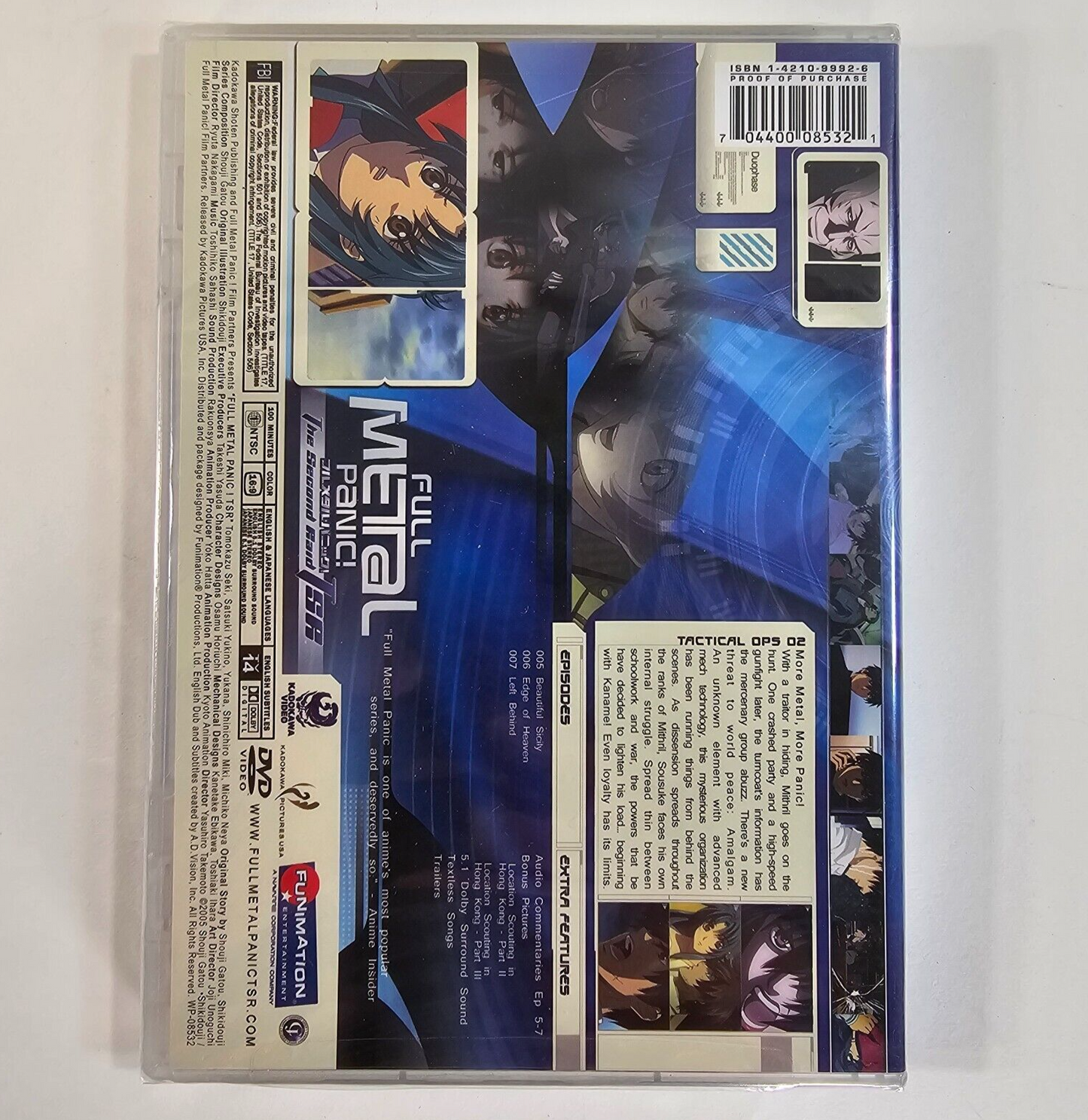 Full Metal Panic: The Second Raid TSR - Vol. 2 (DVD, 2007) NEW