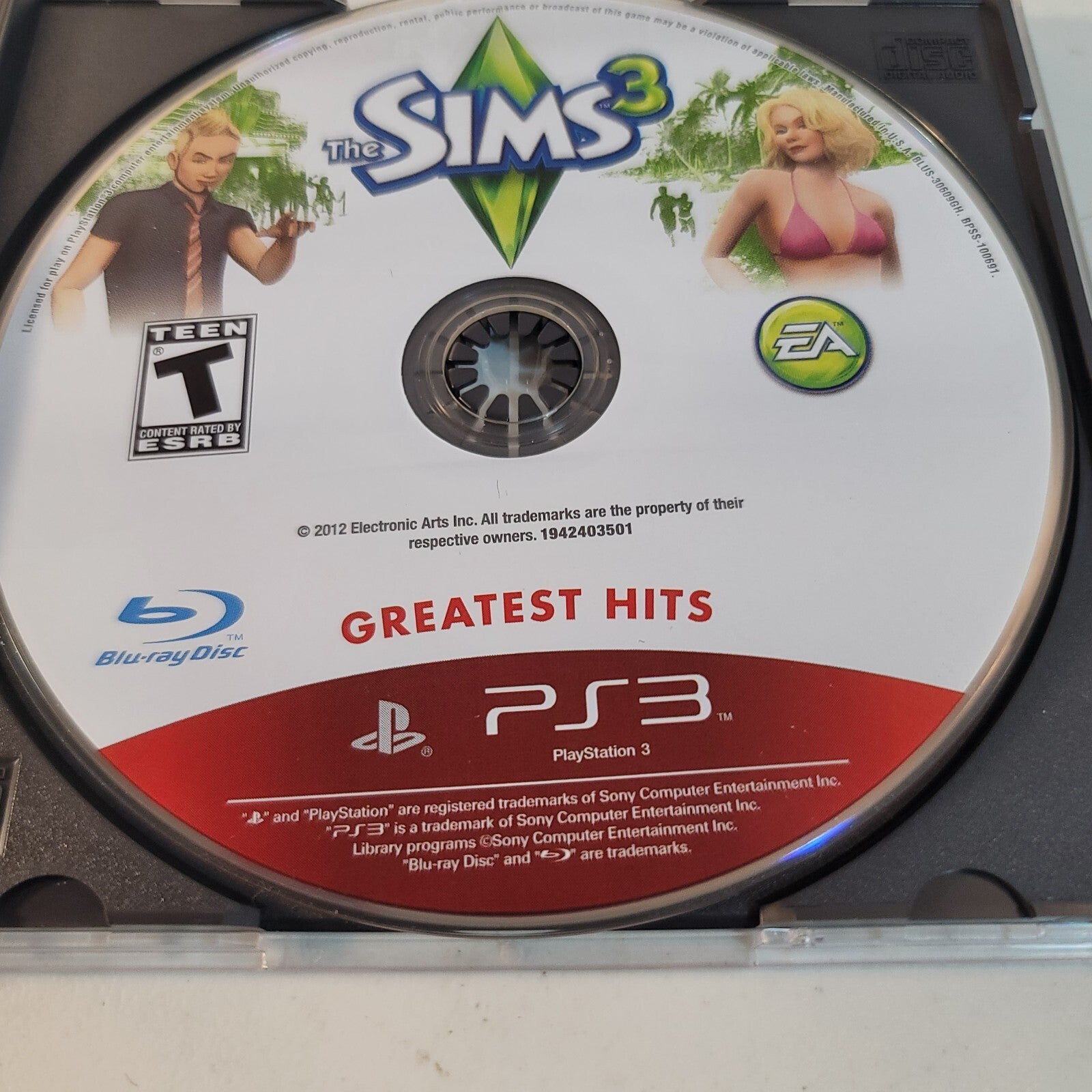 Sims 3 (Sony Playstation 3 2012) Game Disc
