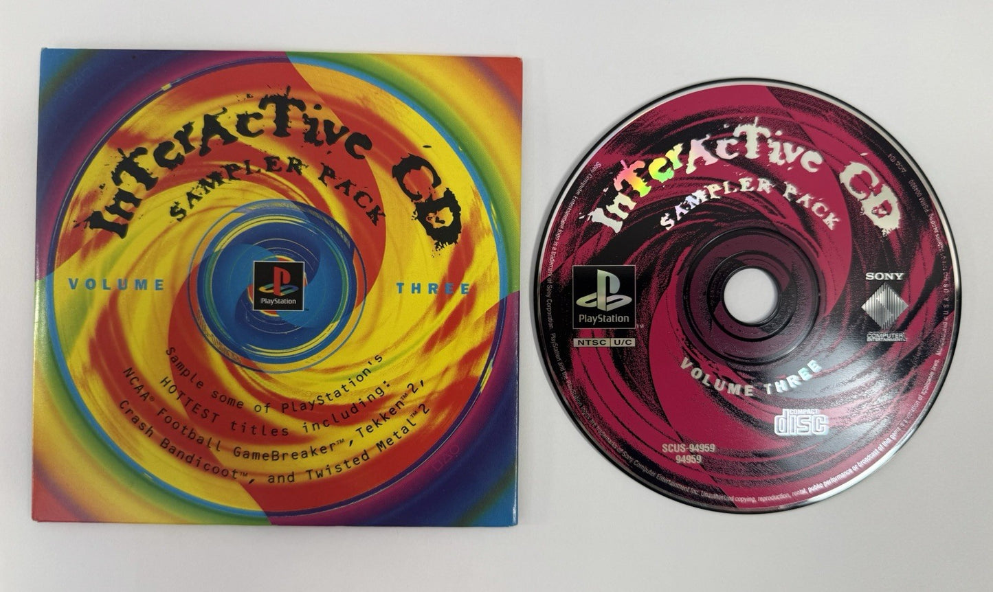 PlayStation Interactive Sampler Vol. 3 (Sony PlayStation 1, 1996) Game & Sleeve
