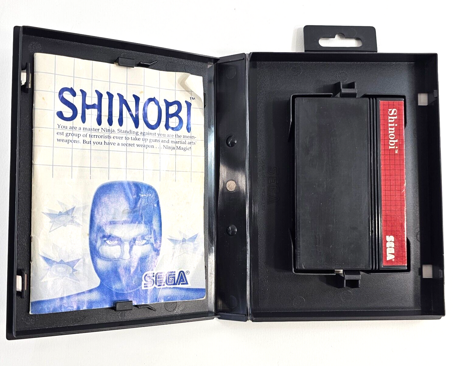 Shinobi (Sega Master System, 1988) Game Case Manual - Tested and Working