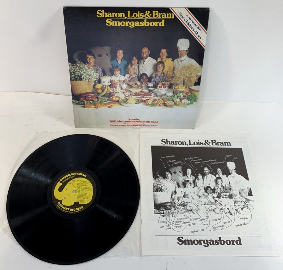 Sharon Lois & Bram: Smorgasbord (Vinyl LP, 1984 Reprint) w/Song Book - Tested