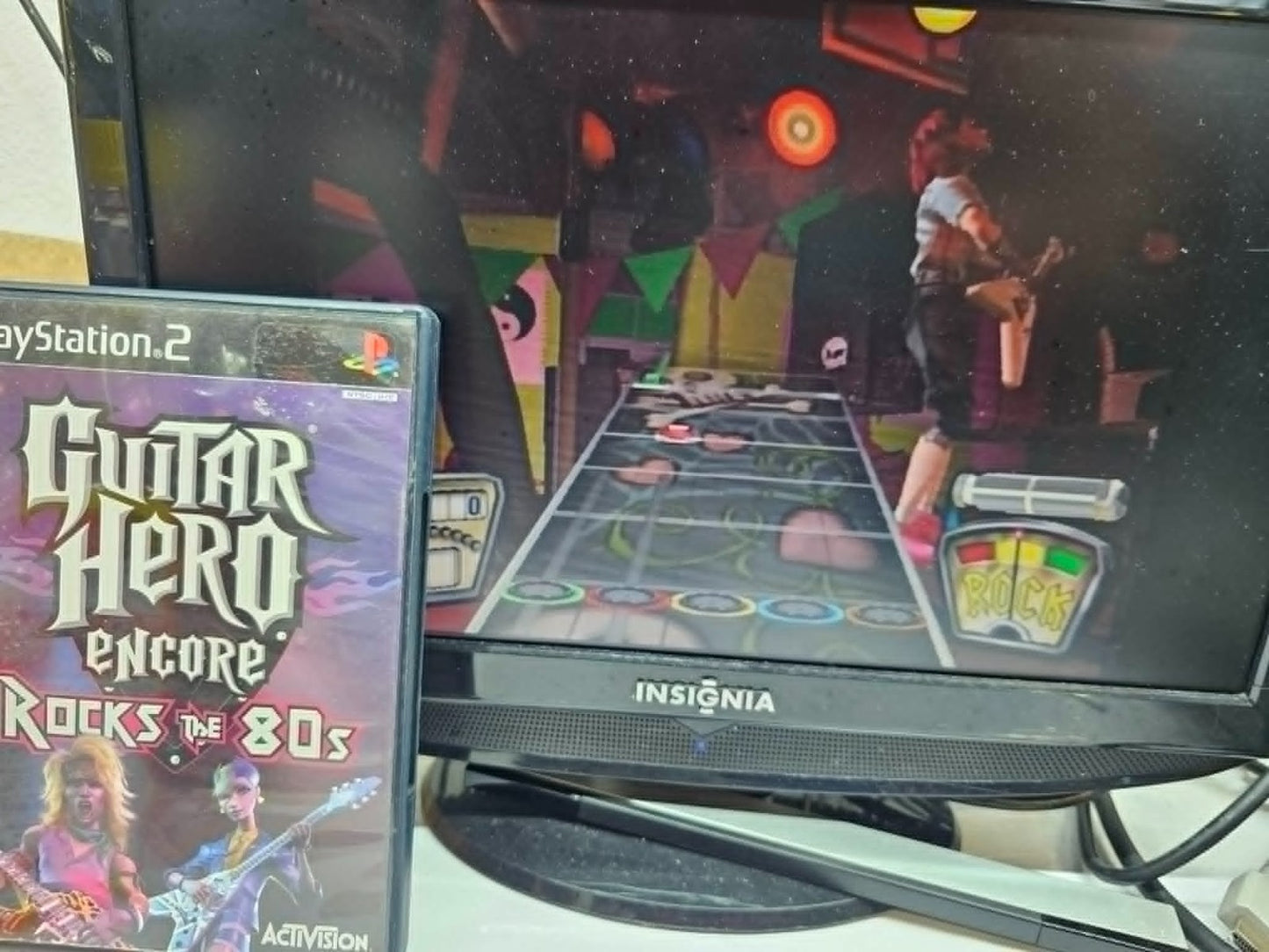 Guitar Hero Encore: Rocks the 80s (Sony PlayStation 2, 2007) Game, Case, Manual