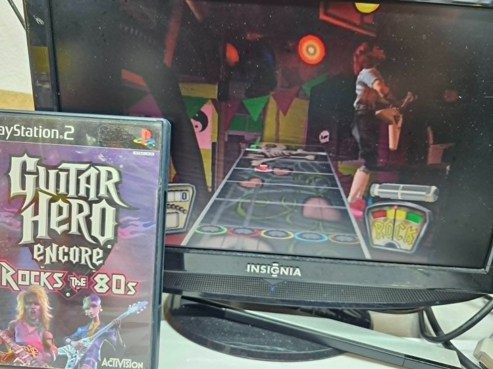Guitar Hero Encore: Rocks the 80s (Sony PlayStation 2, 2007) Game, Case, Manual