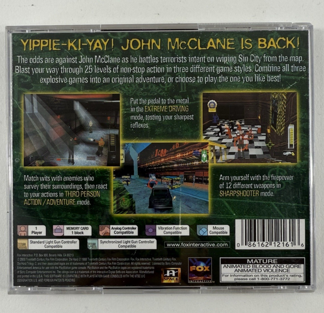 Die Hard Trilogy 2: Viva Las Vegas (PlayStation, 2000) Game Case Manual Reg.