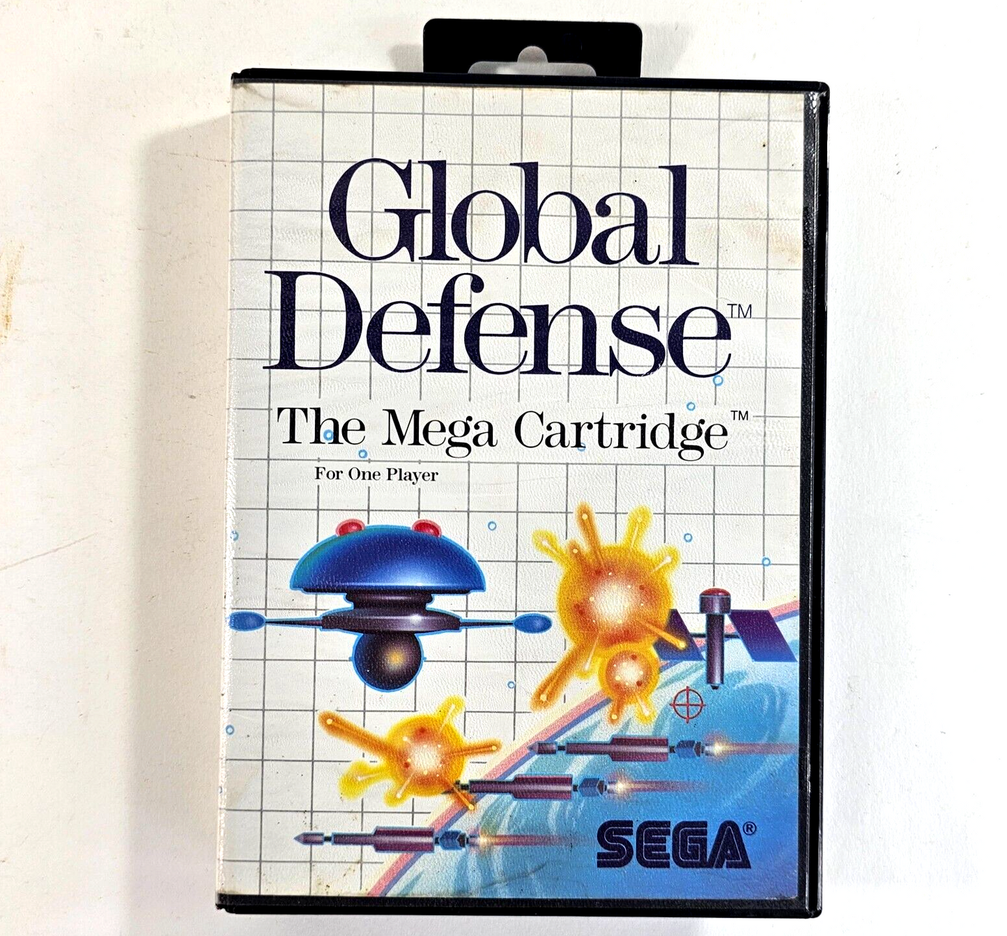 Global Defense (Sega Master System, 1987) Game and Case - Tested - Read