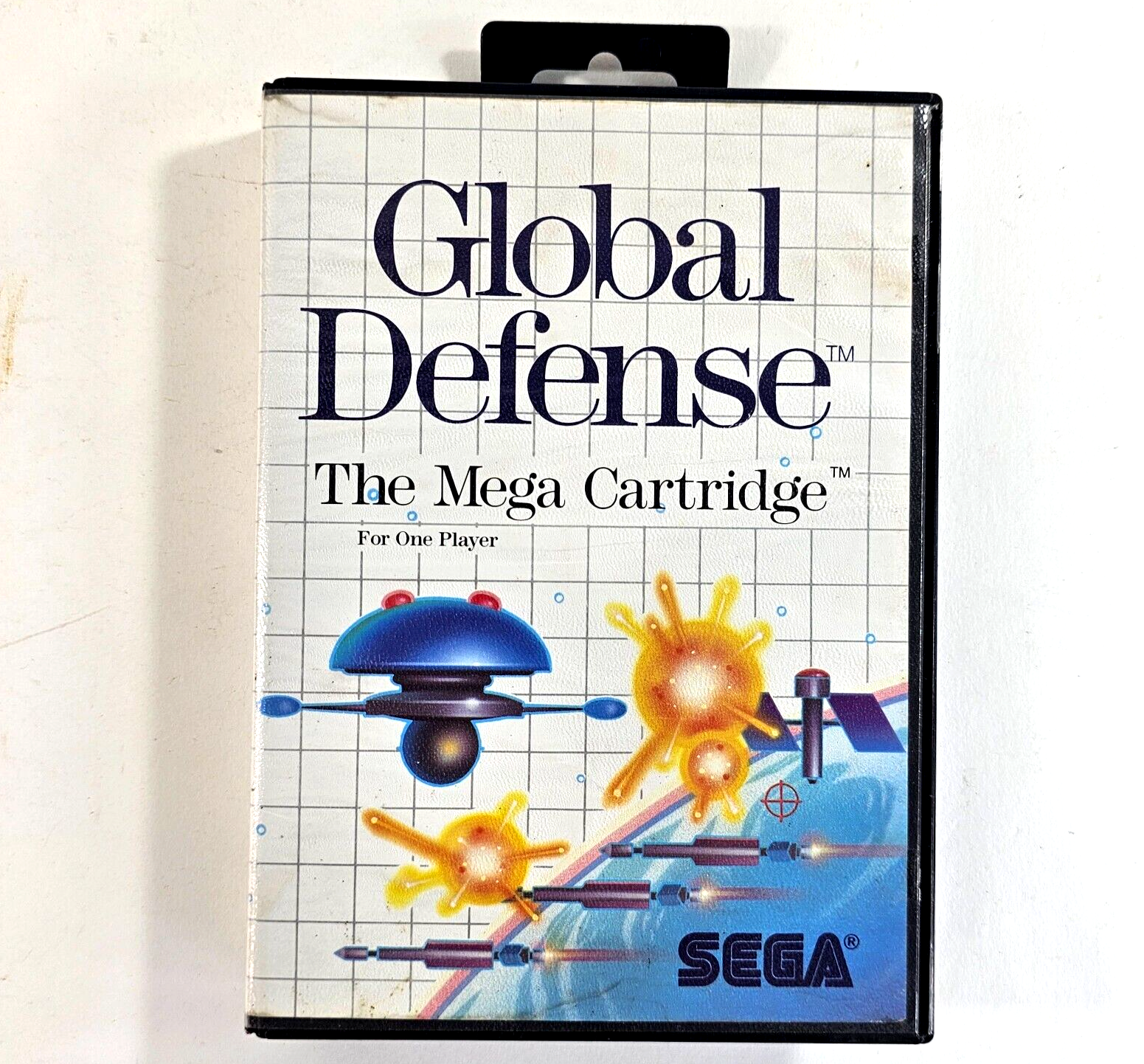 Global Defense (Sega Master System, 1987) Game and Case - Tested - Read